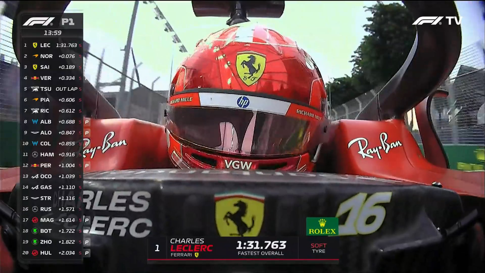 fp1 gp singapore ferrari