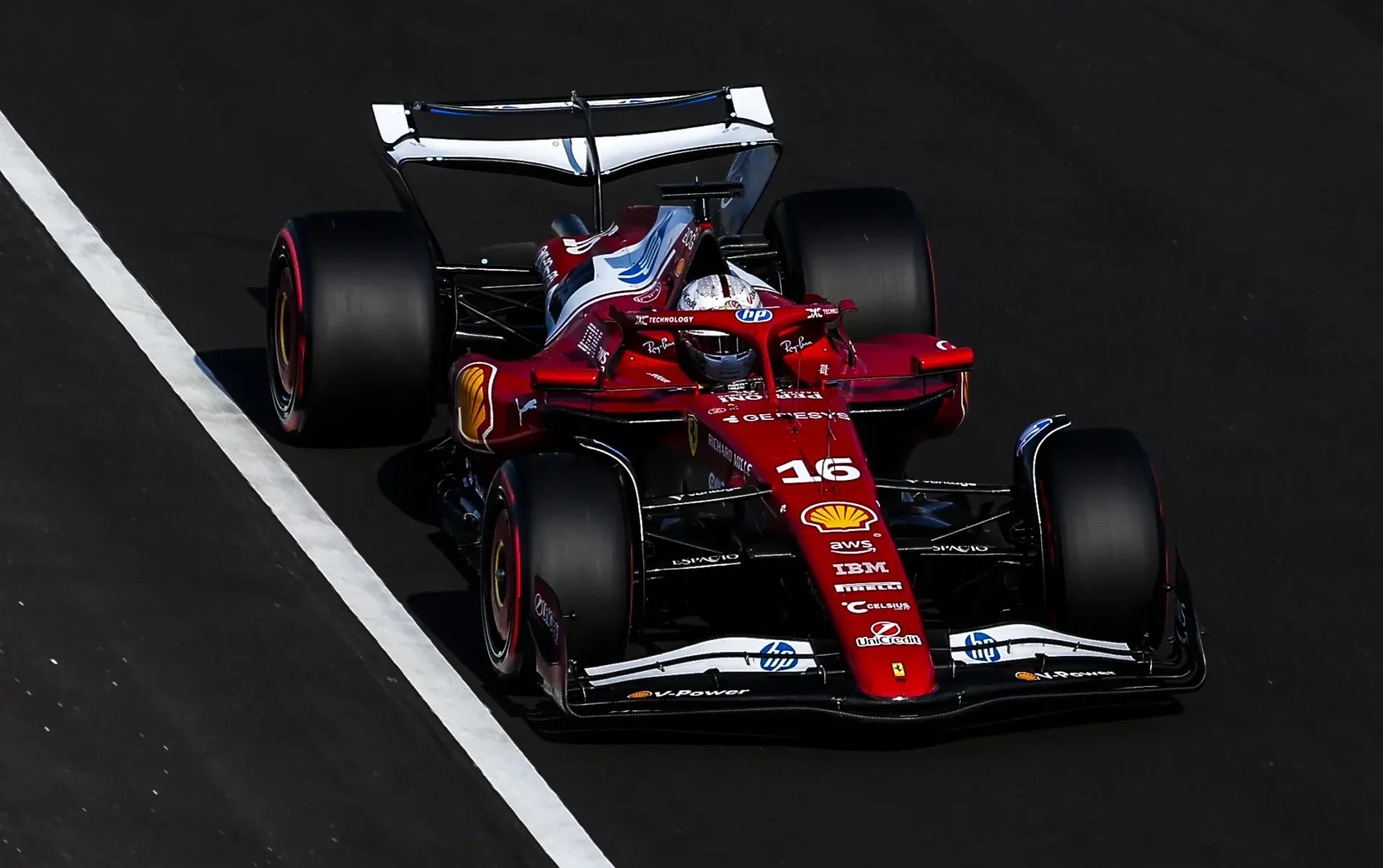 leclerc ferrari sf-25 cina squalifica tattica