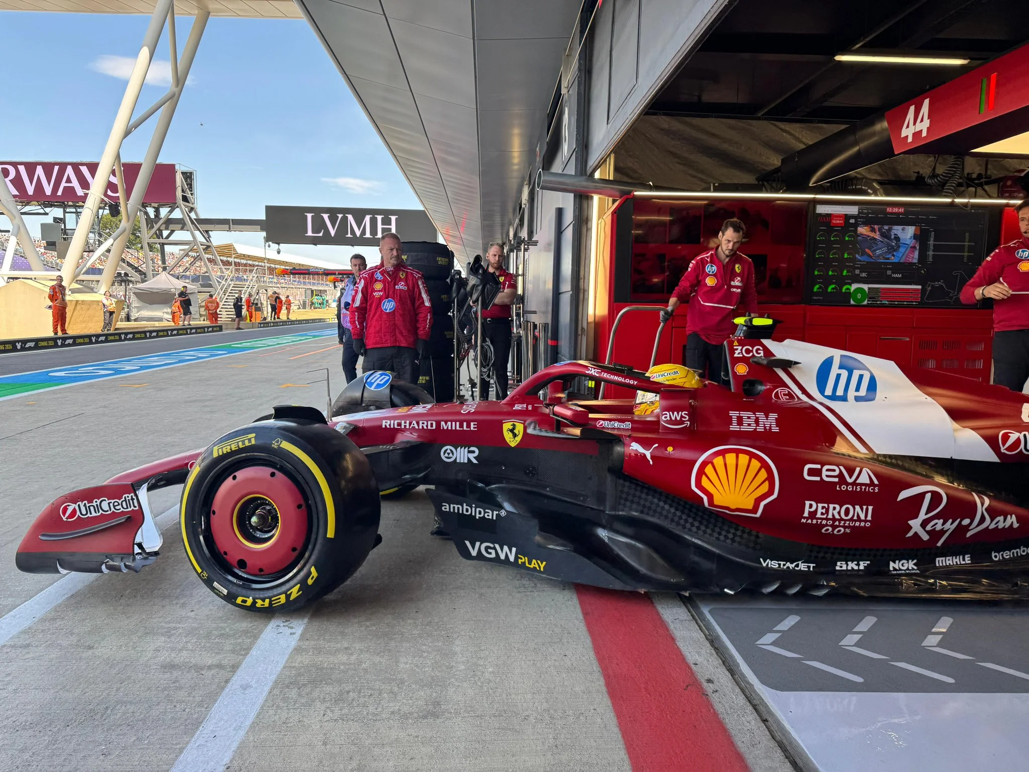 fp1 gp silverstone ferrari
