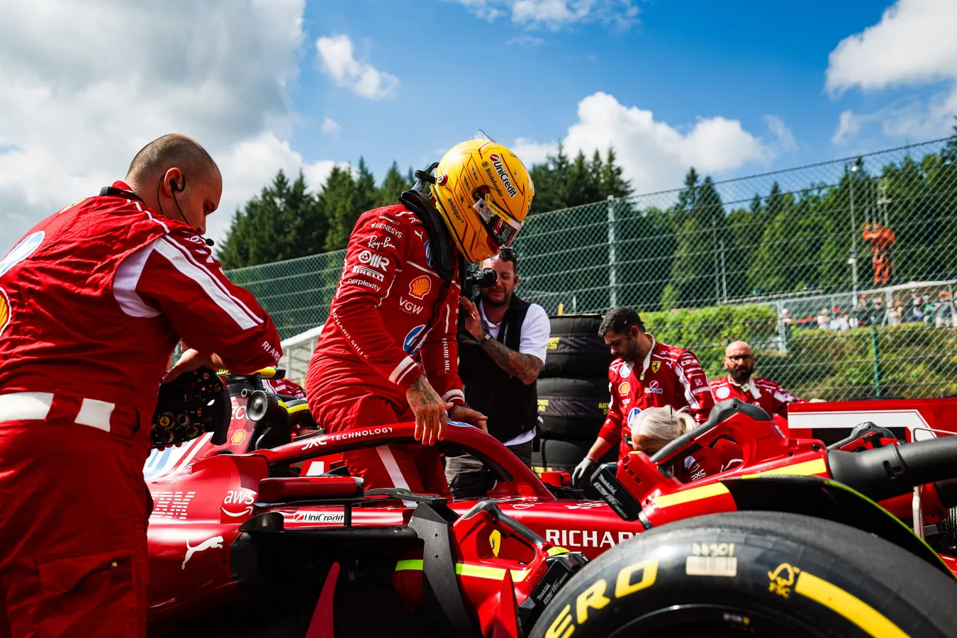 vasseur difficoltà ferrari hamilton belgio