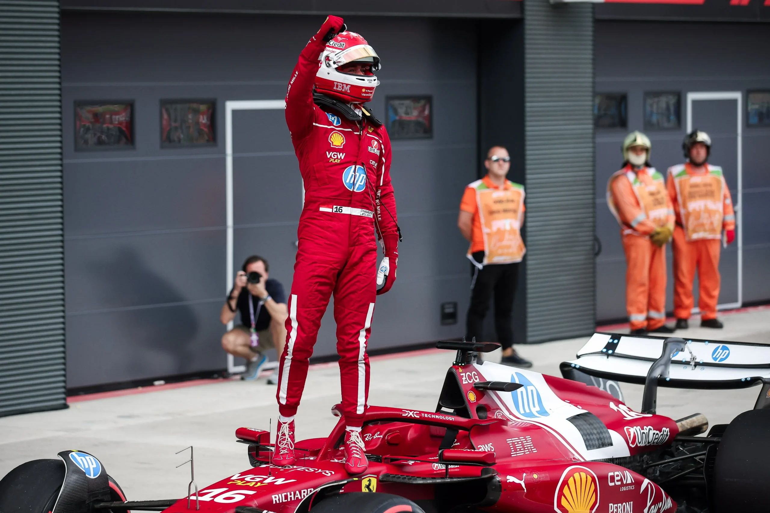 leclerc pole ungheria ferrari