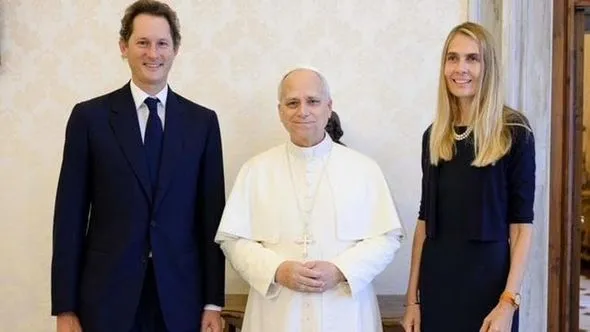 ferrari elkann papa leone