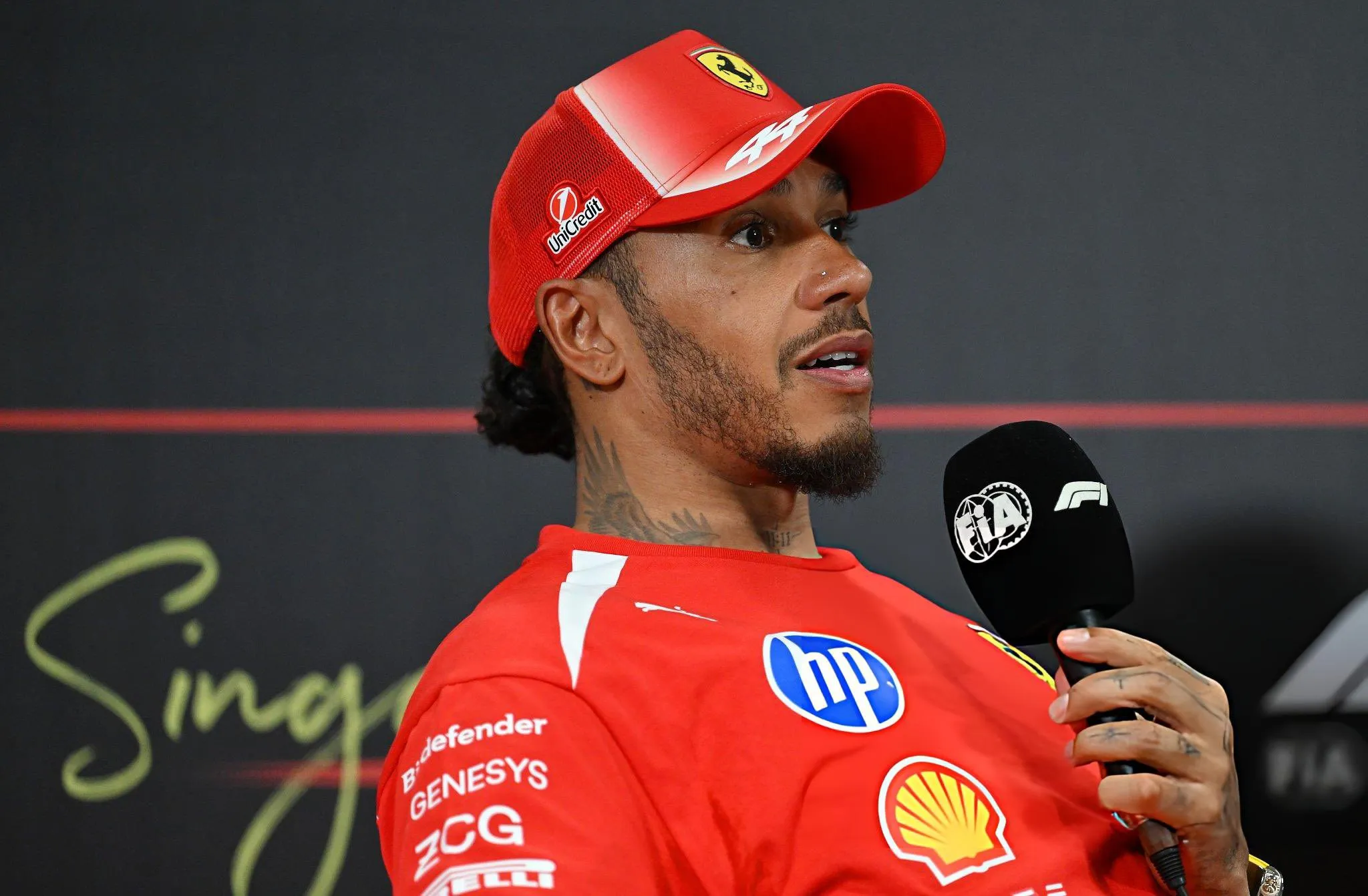 leclerc hamilton sprint singapore