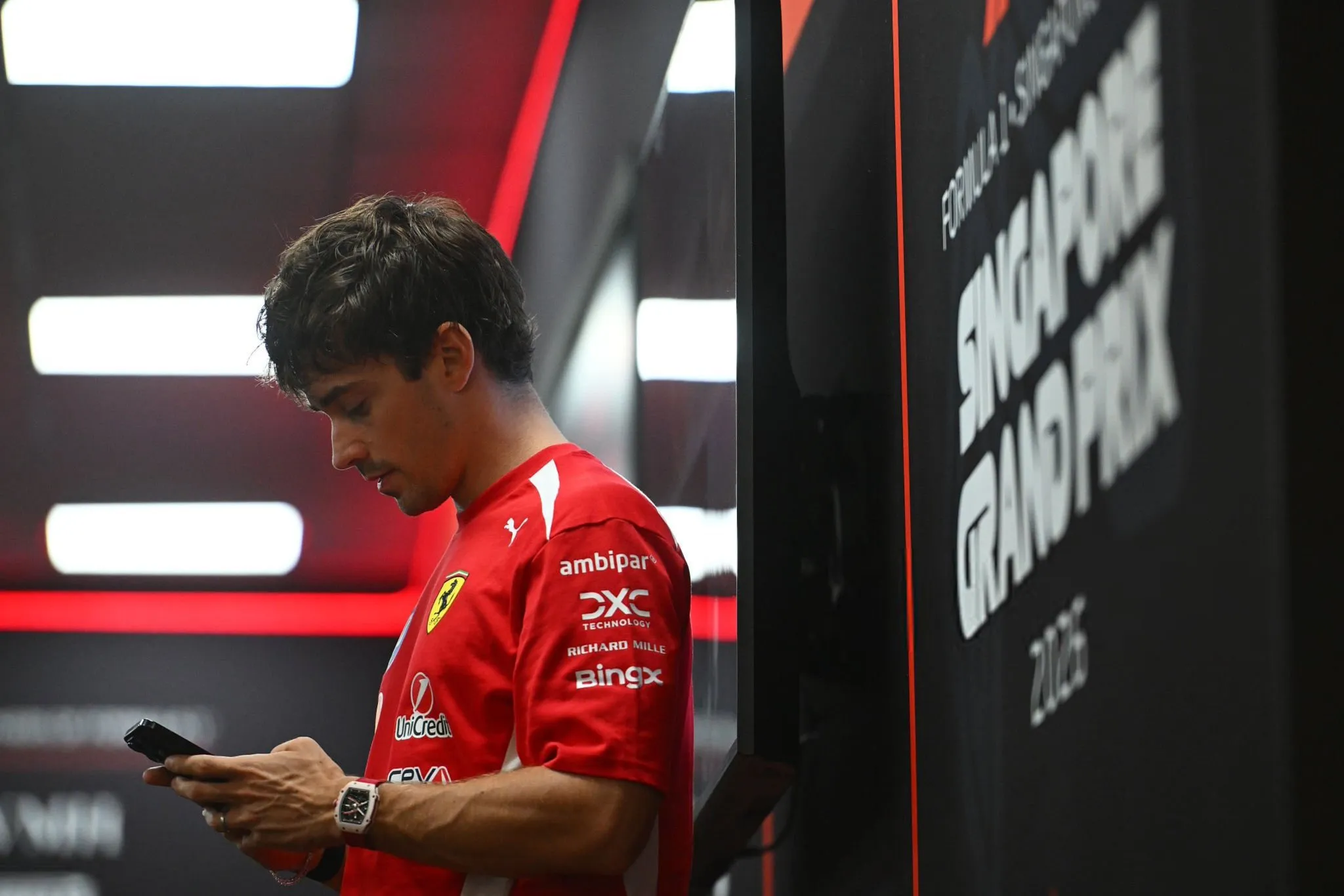 leclerc singapore gp ferrari
